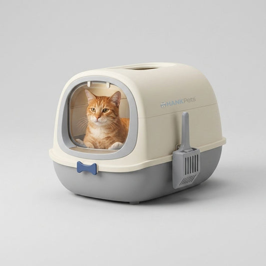 Covered Cat Litter Box | Enclosed Design with Door & Odor Control