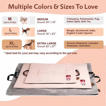 Premium Orthopedic Cooling Cat & Dog Mat, Joint Relief Bed | Peach Pearl
