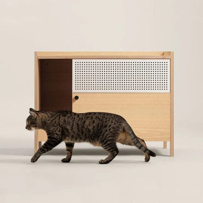 Cat Litter Box Furniture | Hidden Litter Box Cabinet for Indoor Cats