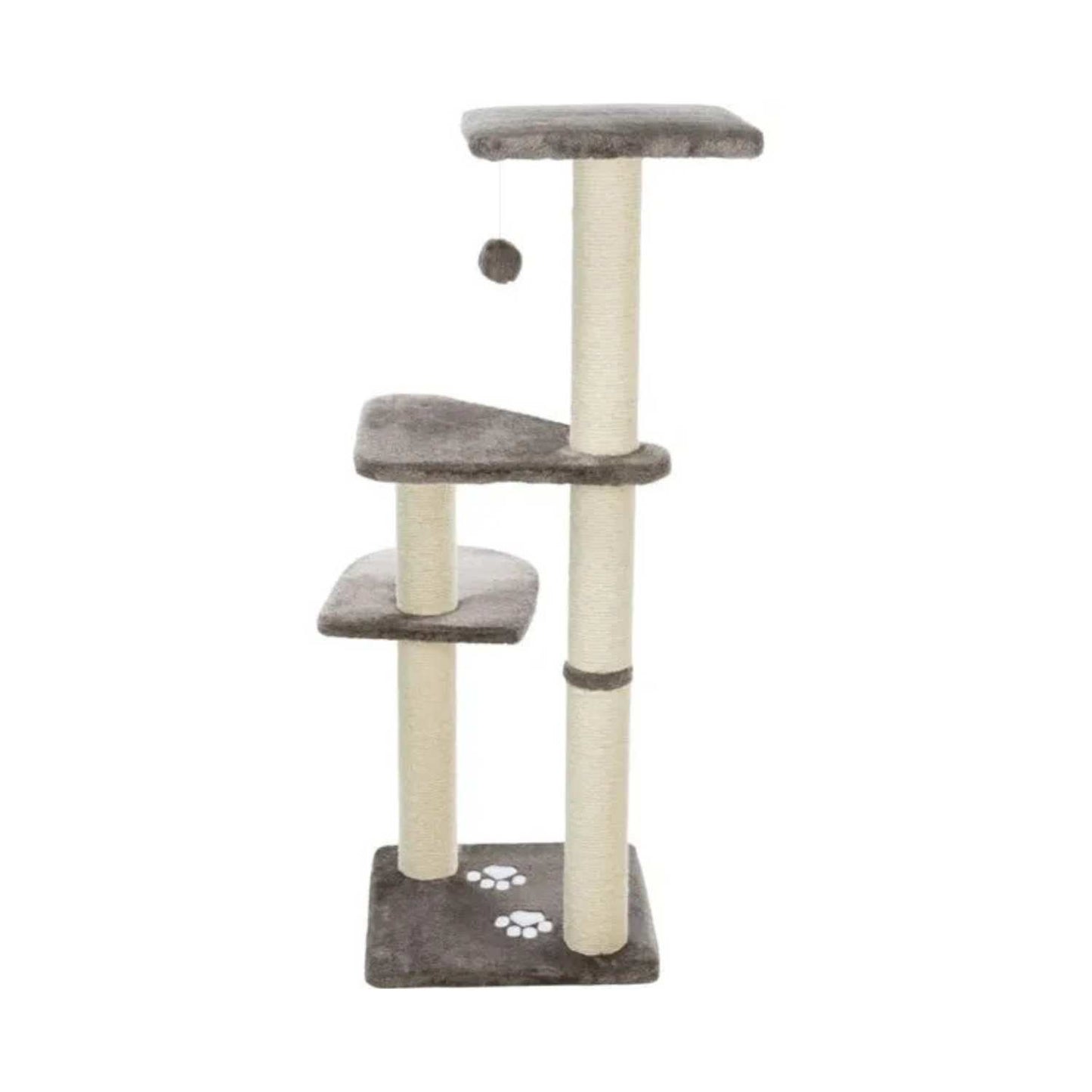 Altea Scratching Wave on Post with Paw Print for Cats (White/Grey)
