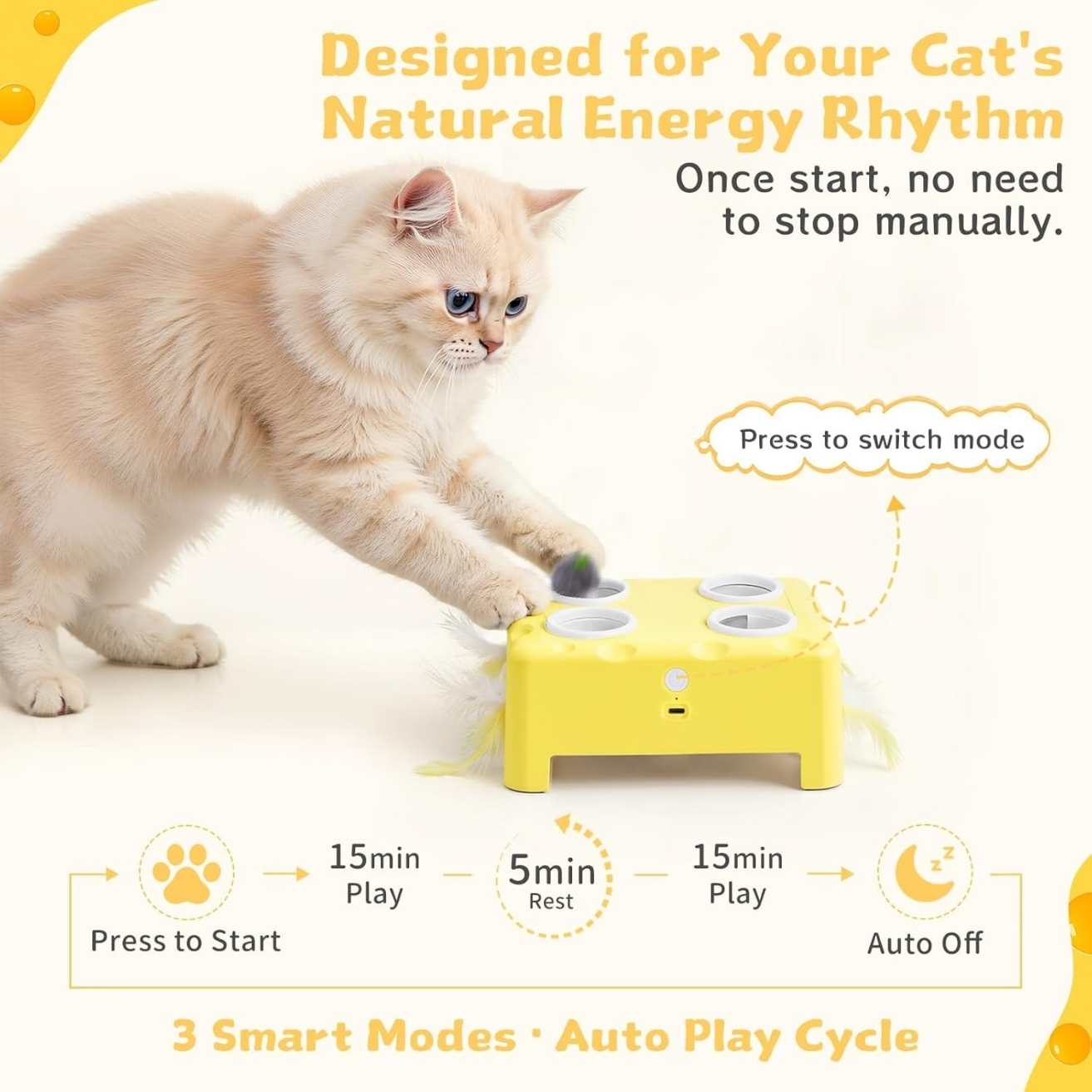Interactive Cat Toy Magic House | Fun Mouse Puzzle Game