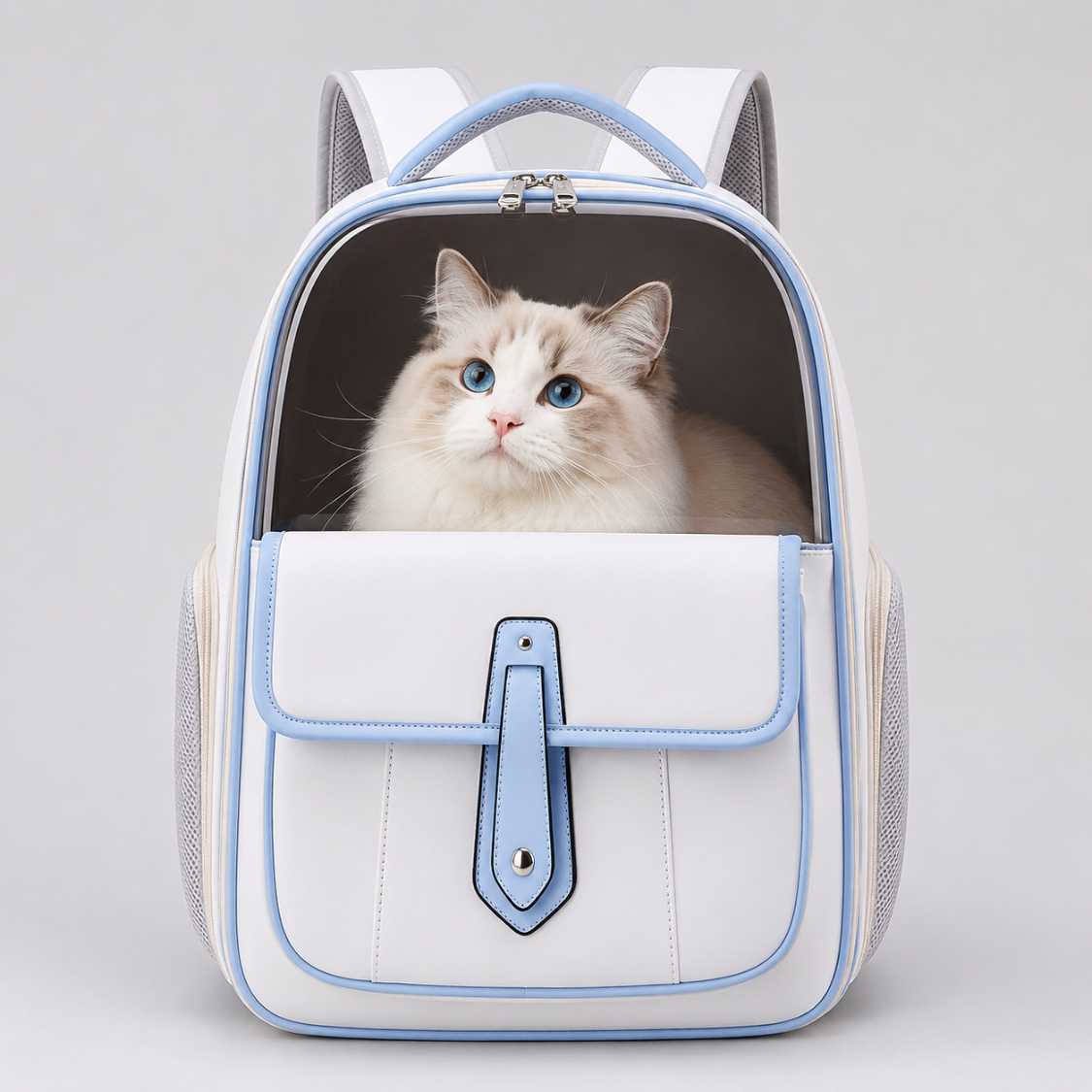 Pet Carrier Backpack For Cats With Breathable Mesh Sides