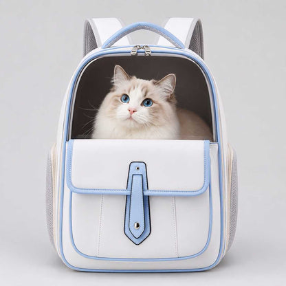 Pet Carrier Backpack For Cats With Breathable Mesh Sides