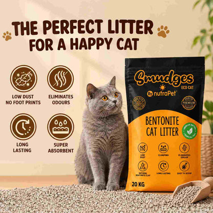 Smudges Eco Bentonite Cat Litter 20kg | Clumping & non scented