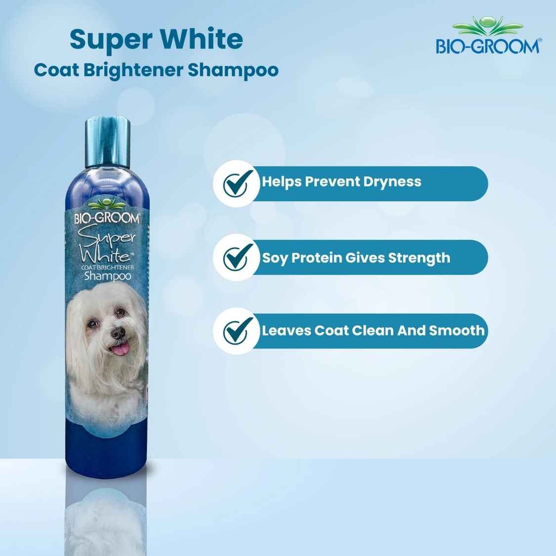Bio Groom Pet Shampoo | Bright White Coat & Deep Clean 355ML
