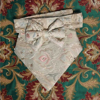 Luxury Mint Whirl Dog Bandana | Festive Pet Scarf