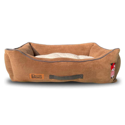Lounger Dog Bed with Removable Cushion | Soft Washable Pet Sofa Bed