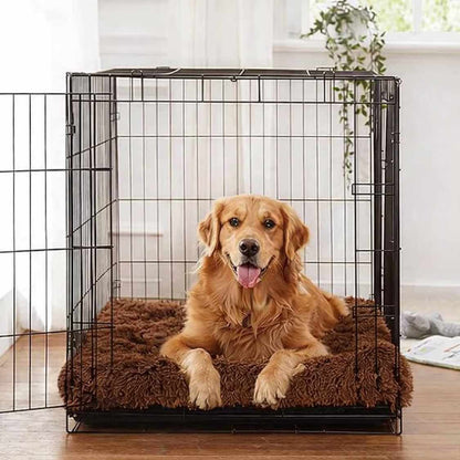High Density Foam Dog Bed | Washable Anti Slip Brown (Large)