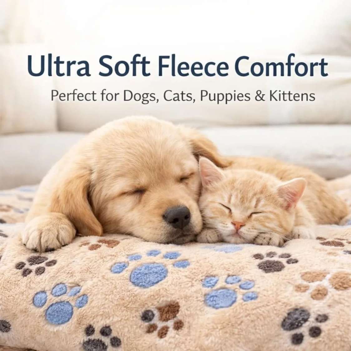 Ultra Soft Pet Blanket For Dogs & Cats | Washable 2 Pack