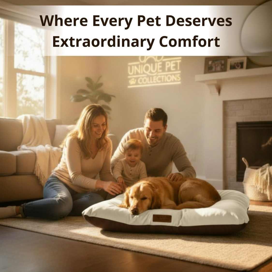 Reversible Pet Bed Washable Velvet Bed With Soft Mattress For Dogs & Cats (Brown)