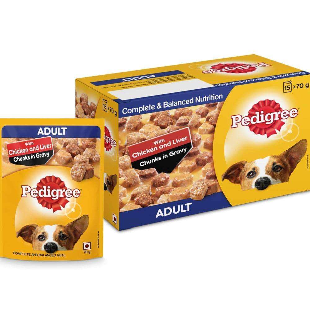 Pedigree Chicken and Liver Chunks in Gravy Adult Dog Wet Food