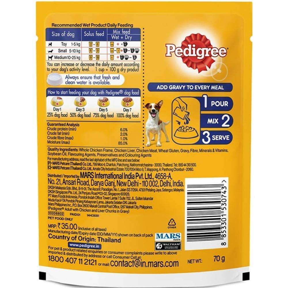 Pedigree Chicken and Liver Chunks in Gravy Adult Dog Wet Food