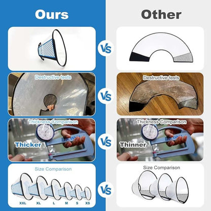 Protective Elizabethan Collar with Velcro for Dogs and Cats