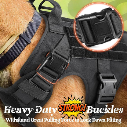 Personalized Tactical Dog Harness for Small, Medium & Large Breeds