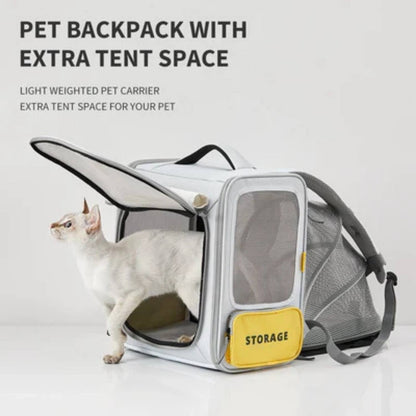 Expandable Pet Carrier Backpack for Cats & Dogs | Breathable Travel Bag