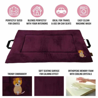 Premium Orthopedic Cooling Cat & Dog Mat, Joint Relief Bed | Mulled Wine