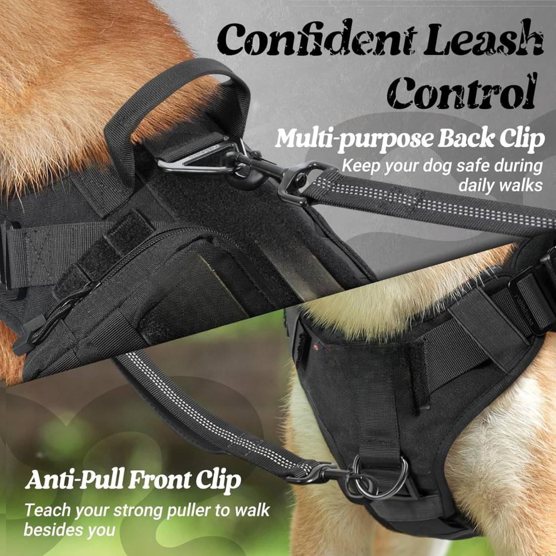 Personalized Tactical Dog Harness for Small, Medium & Large Breeds