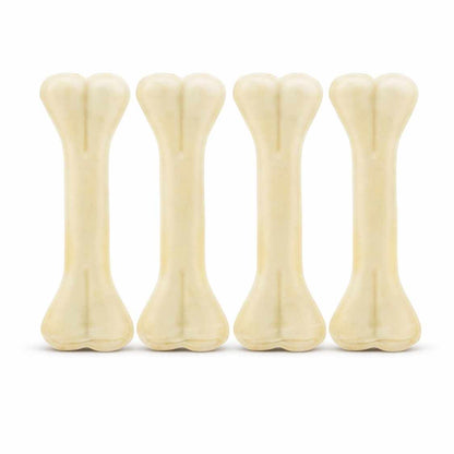 Rawhide Dog Chew Bones Chicken Flavour | Long Lasting Dog Treats (Pack Of 4)