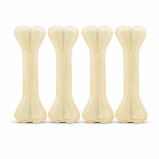 Rawhide Dog Chew Bones Chicken Flavour | Long Lasting Dog Treats (Pack Of 4)