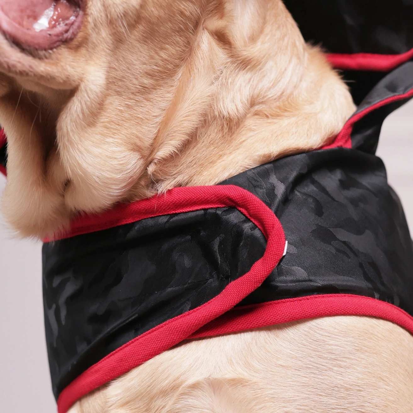 Camouflage Dog Raincoat | Waterproof Hooded Rain Jacket (Black)