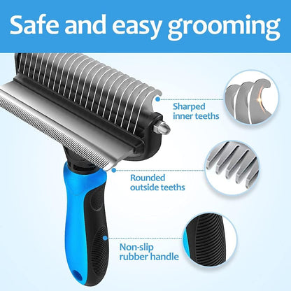 2 in 1 Pet Brush & Comb | Grooming Tool for Pet