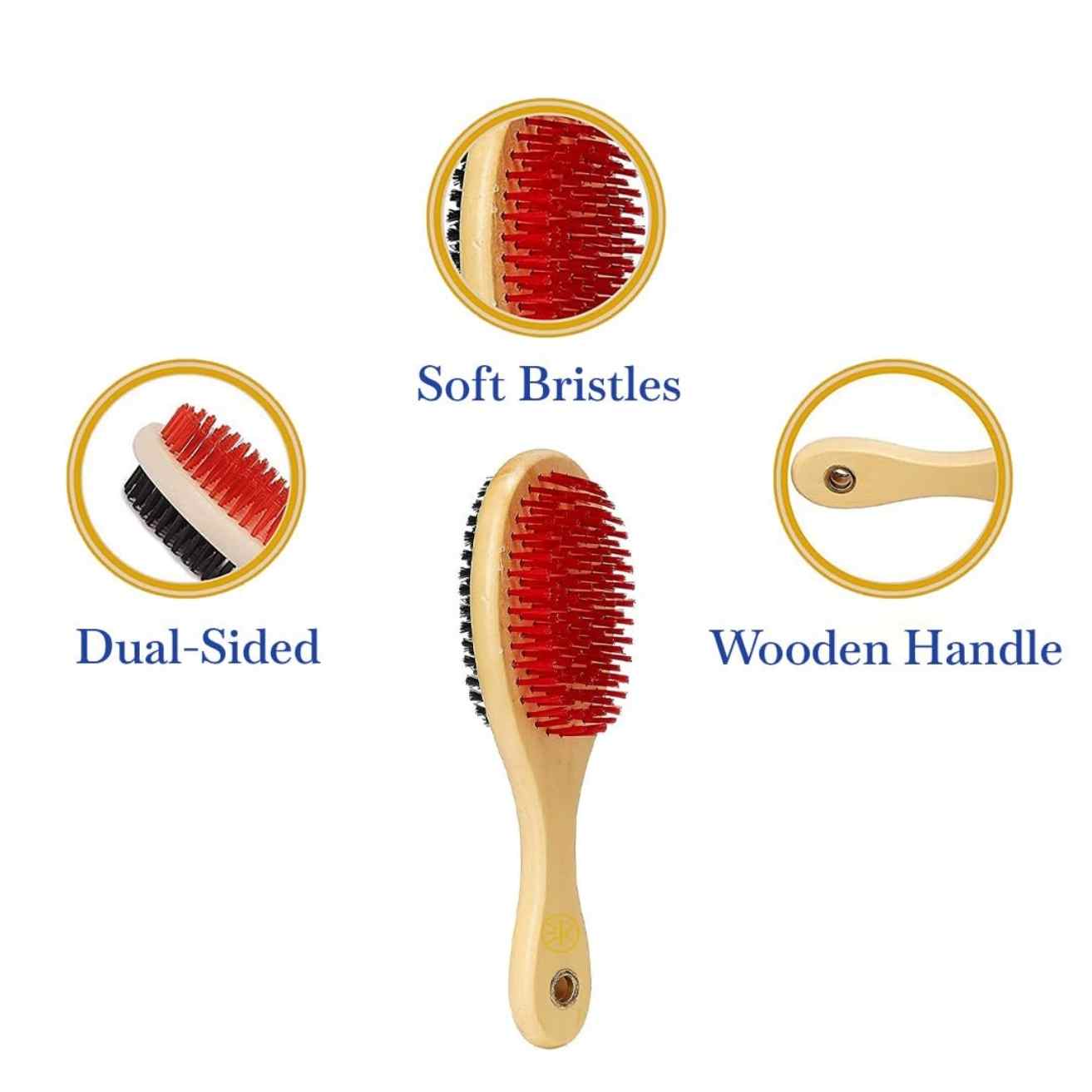 2-in-1 Pet Grooming Brush | Double Sided Shedding & Detangling Tool
