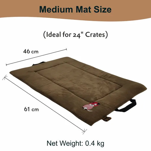 Premium Orthopedic Cooling Cat & Dog Mat, Joint Relief Bed | Mocha Brown