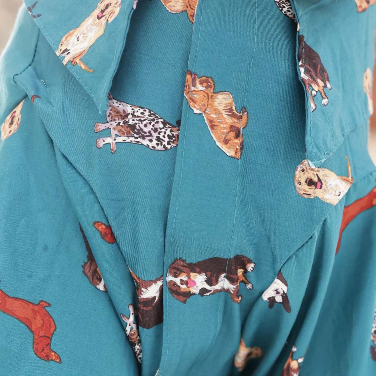 Playful Paws Printed Dog Shirt | Lightweight Casual Summer Wear