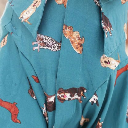 Playful Paws Printed Dog Shirt | Lightweight Casual Summer Wear