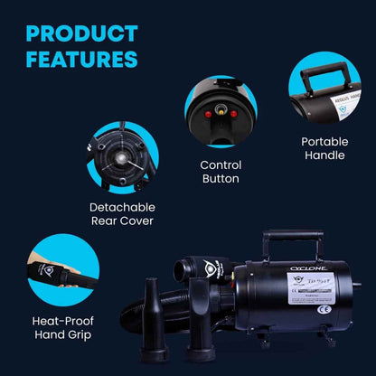 Cyclone Pet Dryer with Heater | Professional Grooming Dryer For Dogs & Cats