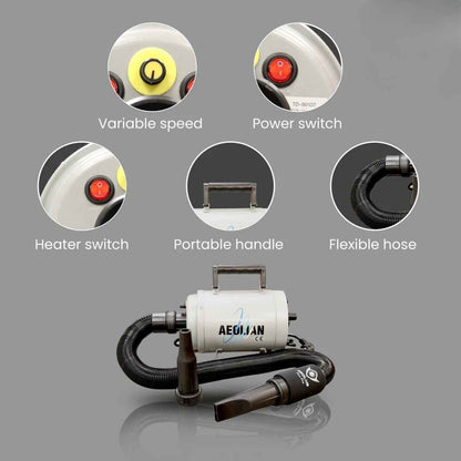 Professional Dog Dryer Blaster | Single Motor Pet Grooming Machine