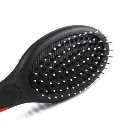 Double Sided Pet Grooming Brush | Plastic Handle Pet Shedding Comb