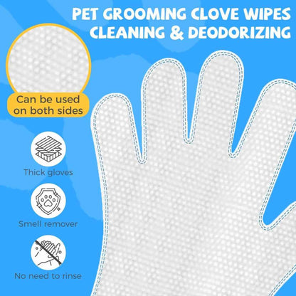 Soft Pet Glove Wipes for Daily Care | Dogs & Cats (6 pcs)