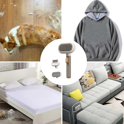 3-in-1 Pet Grooming Comb for Dogs & Cats | Desheding & Demating Brush