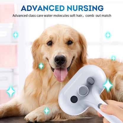 Steamy Self Cleaning Pet Brush For Dogs & Cats | Anti Static Steam Grooming Brush