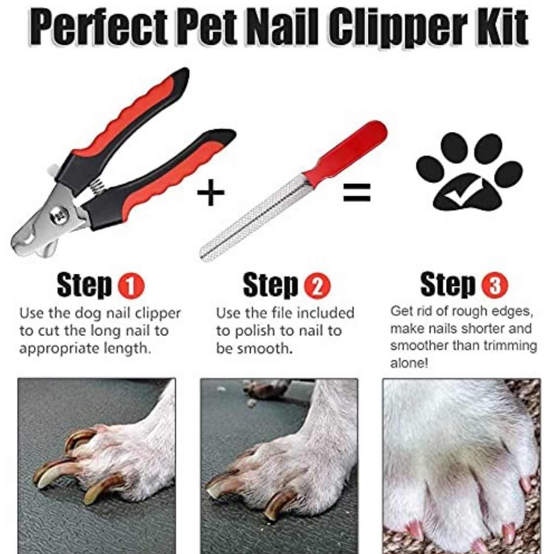 Pet Nail Cutter & Pet Nail Clipper | Safe Stainless Steel Grooming Tool