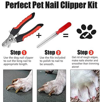 Pet Nail Cutter & Pet Nail Clipper | Safe Stainless Steel Grooming Tool