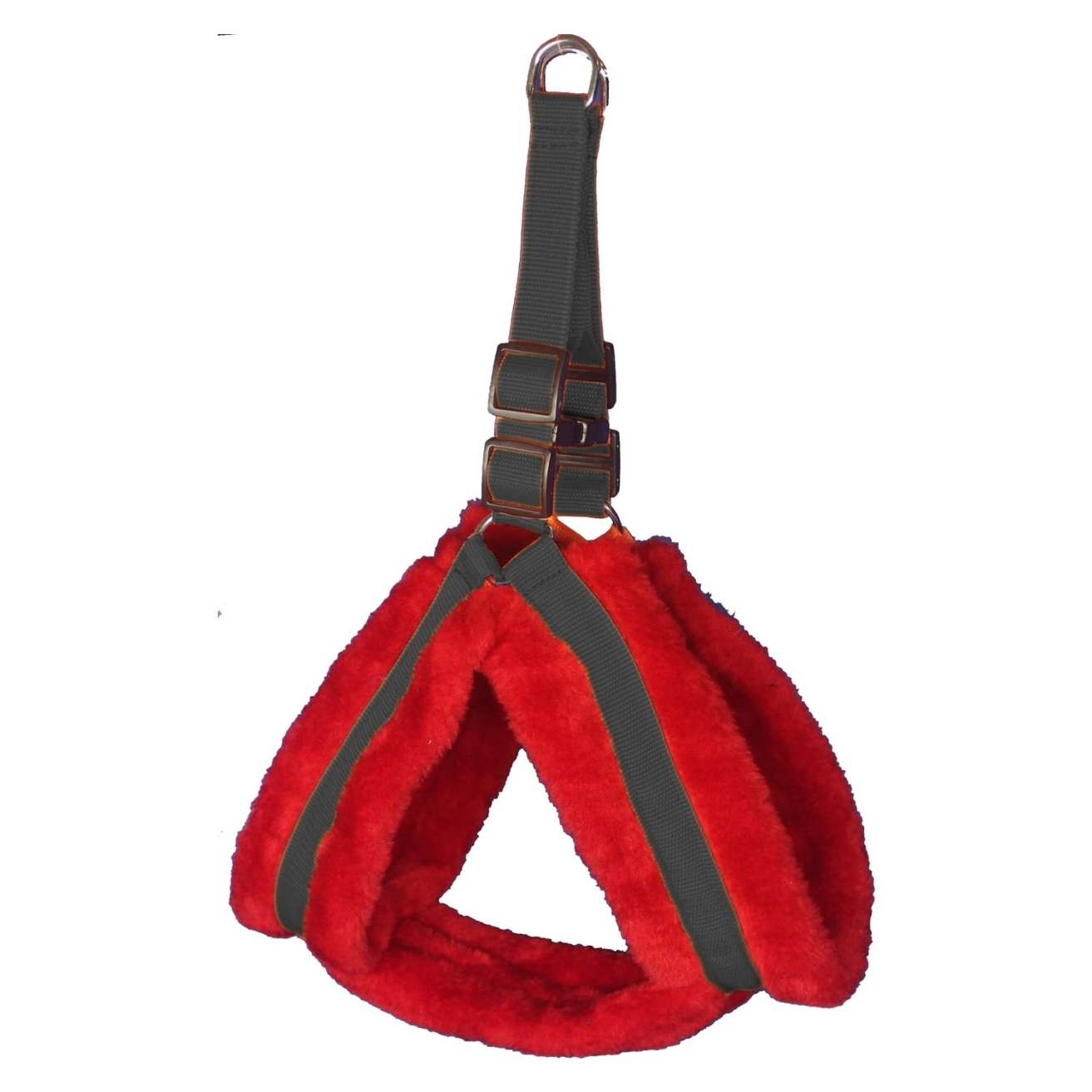 Nylon Dog Harness Soft Fur Padded With Adjustable Straps