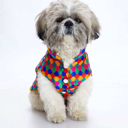 Polka Dots Kurta for Dogs – Elegant Festive Ethnic Outfit for Pets