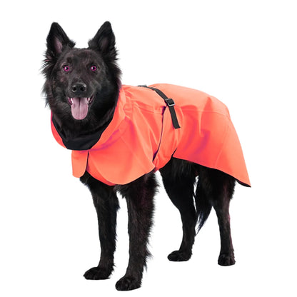 Red Waterproof Dog Raincoat with Hood