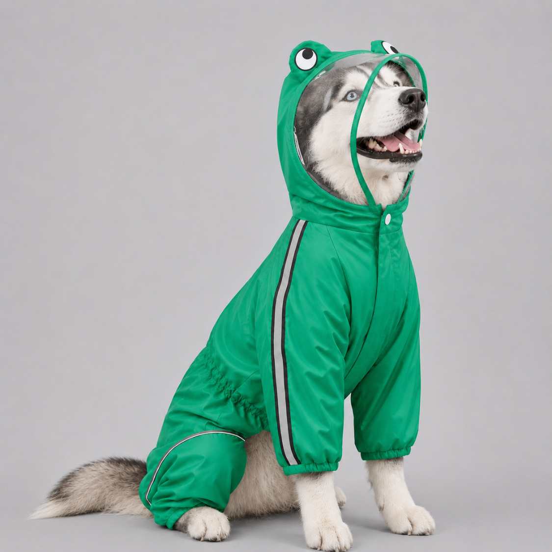 Waterproof Dog Raincoat With Transparent Hood For Dogs