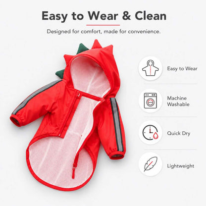 Waterproof Dog Raincoat With Hood | Rain Jacket For Small To Large Dogs