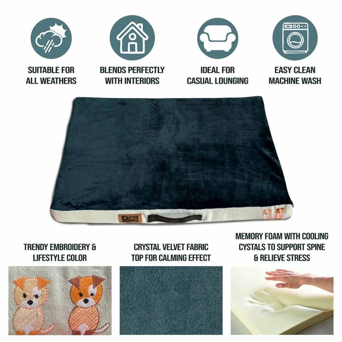 Orthopedic Pet Bed Memory Foam | Soft & Washable Pet Bed