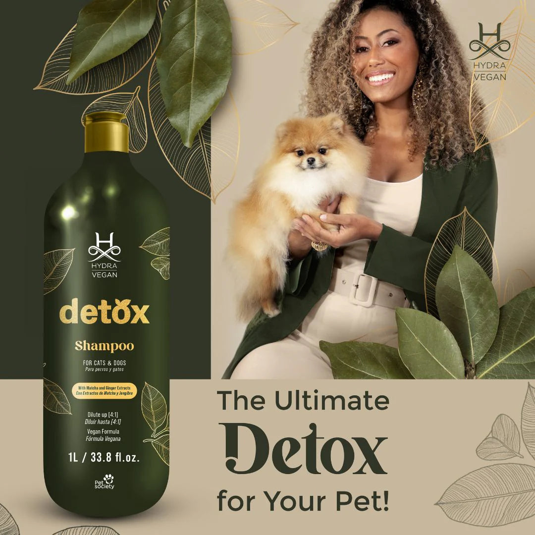Hydra Vegan Detox Shampoo for Dogs & Cats | Deep Clean & Healthy Coat (1L)