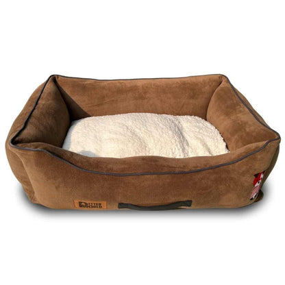 Lounger Dog Bed with Removable Cushion | Soft Washable Pet Sofa Bed