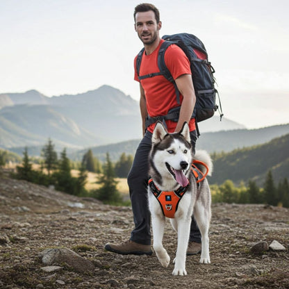 HANK 3M Reflective No Pull Dog Harness | Neon Orange