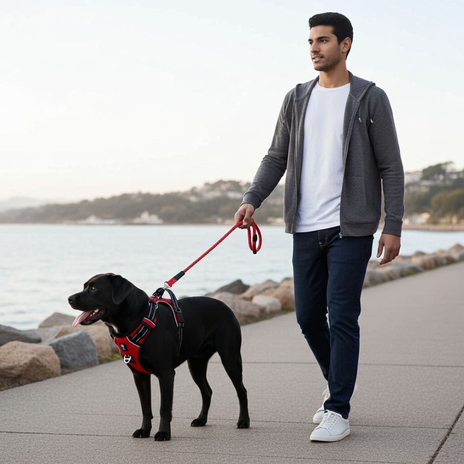 HANK 3M Reflective No Pull Dog Harness | Red