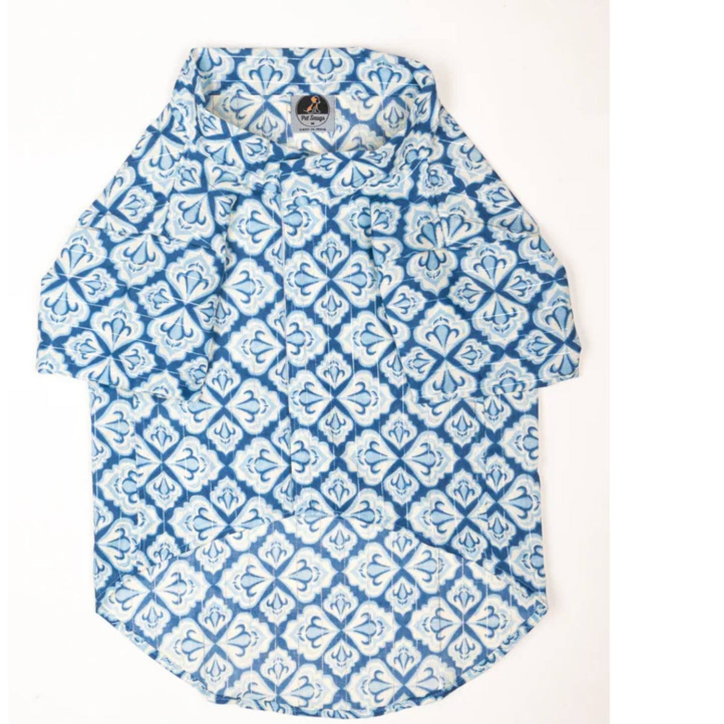 Traditional Blue Printed Kurta for Dogs