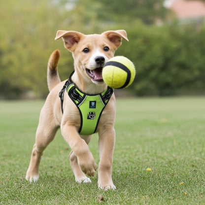 HANK 3M Reflective No Pull Dog Harness | Neon Green