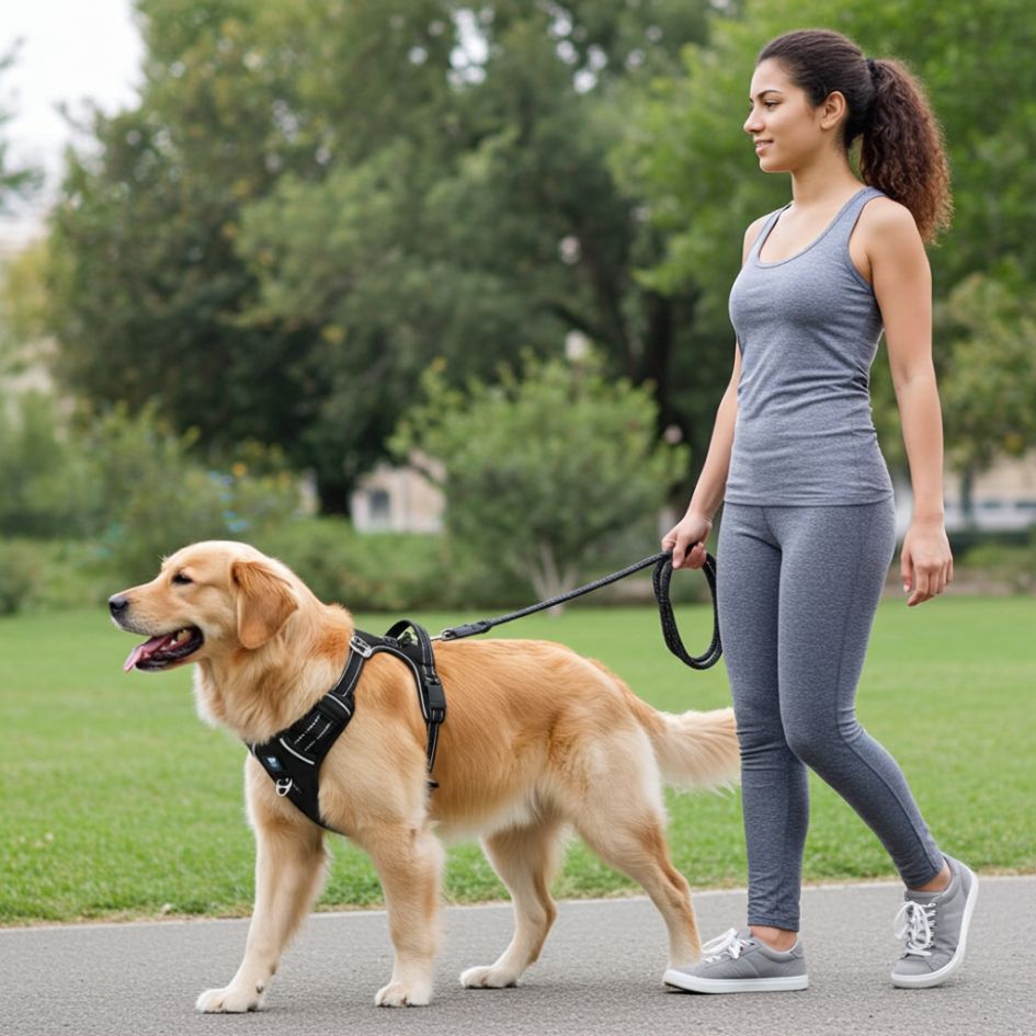 HANK 3M Reflective No Pull Dog Harness | Black